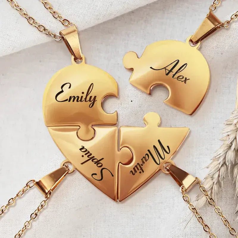 Lien Éternel™ - Collier puzzle famille personnalisé - Cotty Milano