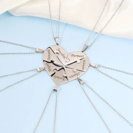 Lien Éternel™ - Collier puzzle famille personnalisé - Cotty Milano