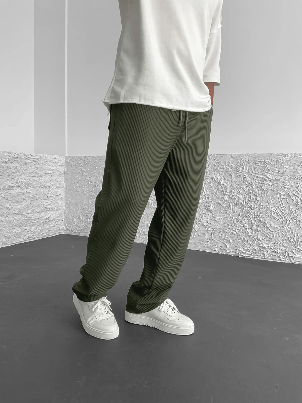 Pantalon côtelé coupe décontractée - Cotty Milano