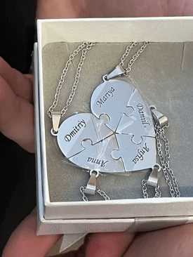 Lien Éternel™ - Collier puzzle famille personnalisé - Cotty Milano