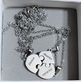 Lien Éternel™ - Collier puzzle famille personnalisé - Cotty Milano