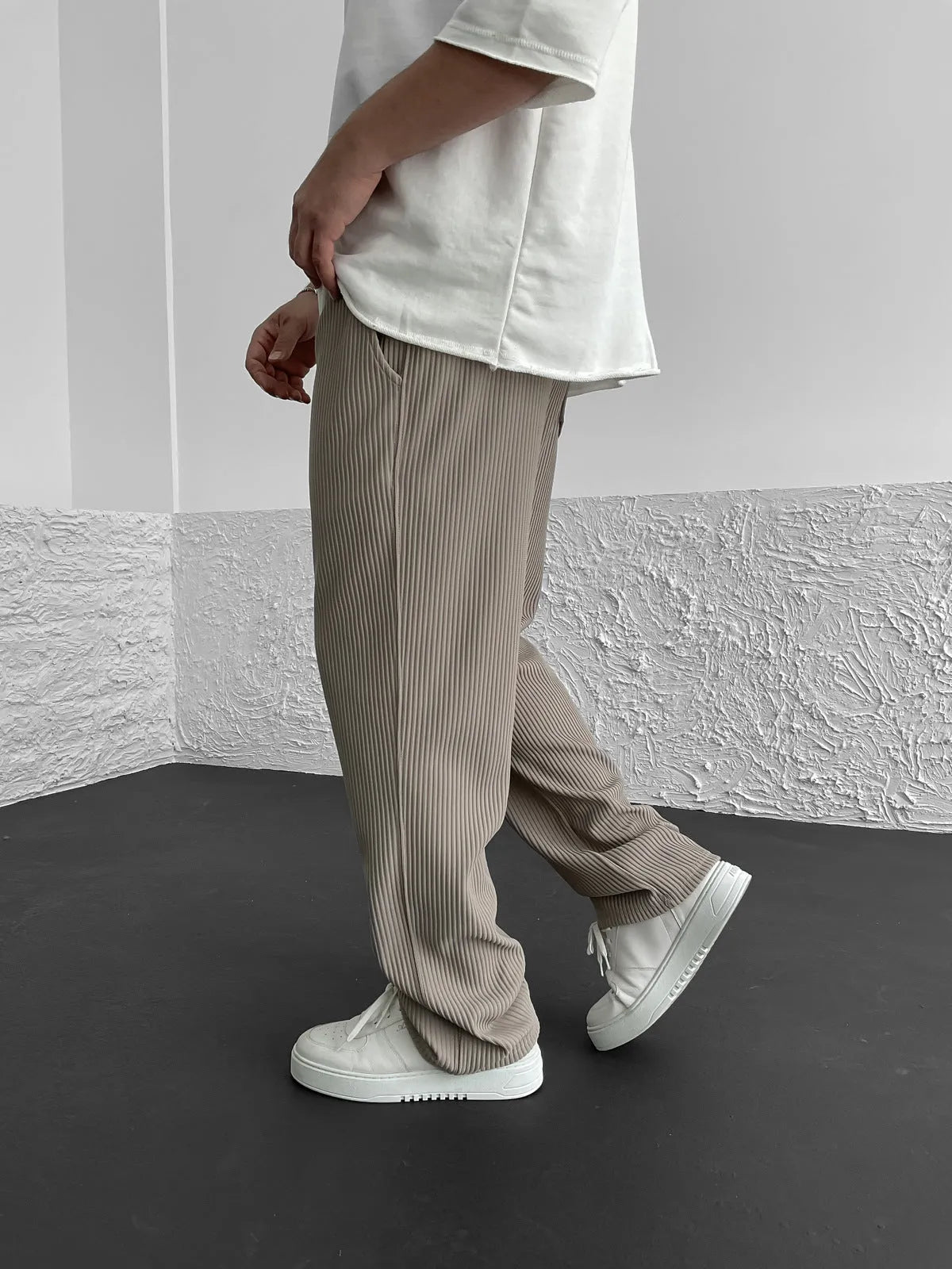 Pantalon côtelé coupe décontractée - Cotty Milano