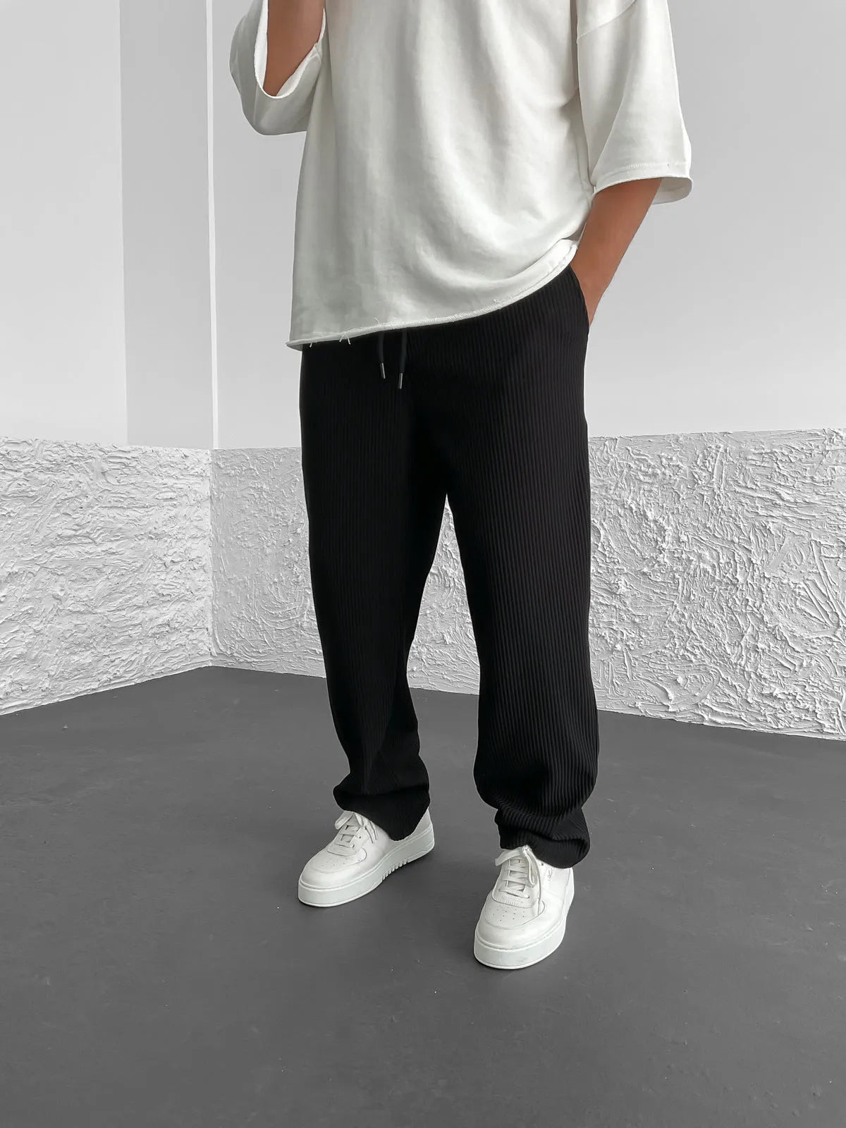 Pantalon côtelé coupe décontractée - Cotty Milano